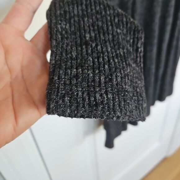 Saturday Sunday Anthropologie Cowl Neck Sweater Dress Medium, Heather Black - Picture 6 of 11